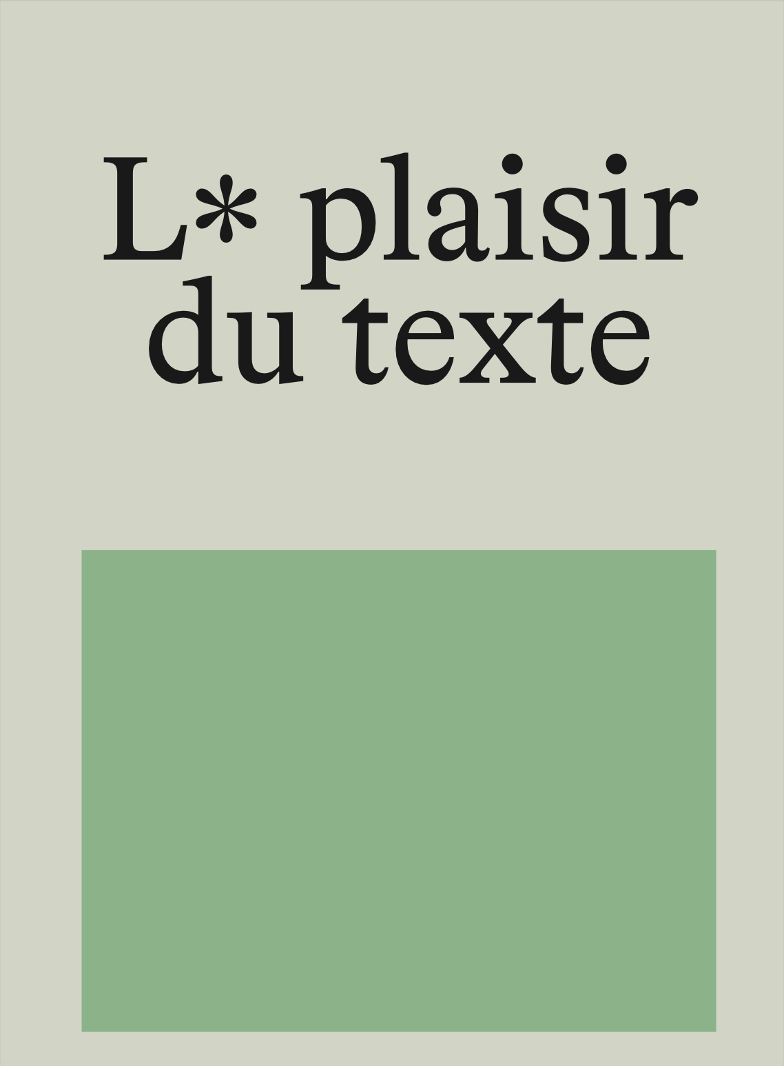 Couverture du livre L* plaisir du texte