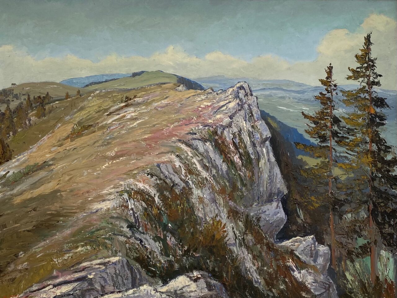 Albert Fahrny, Crête du Mont-Racine, 1953, huile sur toile. © Musée des beaux-arts, Le Locle